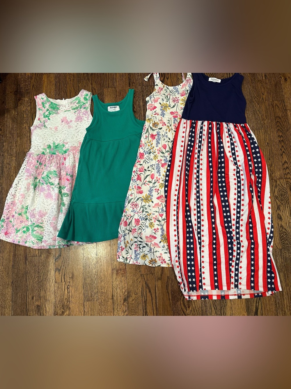 Size 6-7 dresses - Navy, Red & White Striped Star Maxi Dress - Kids